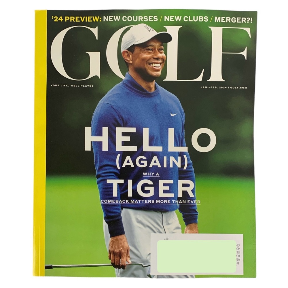 Golf Magazine January February 2024 Tiger Woods Hello Again Courses Clubs Merger